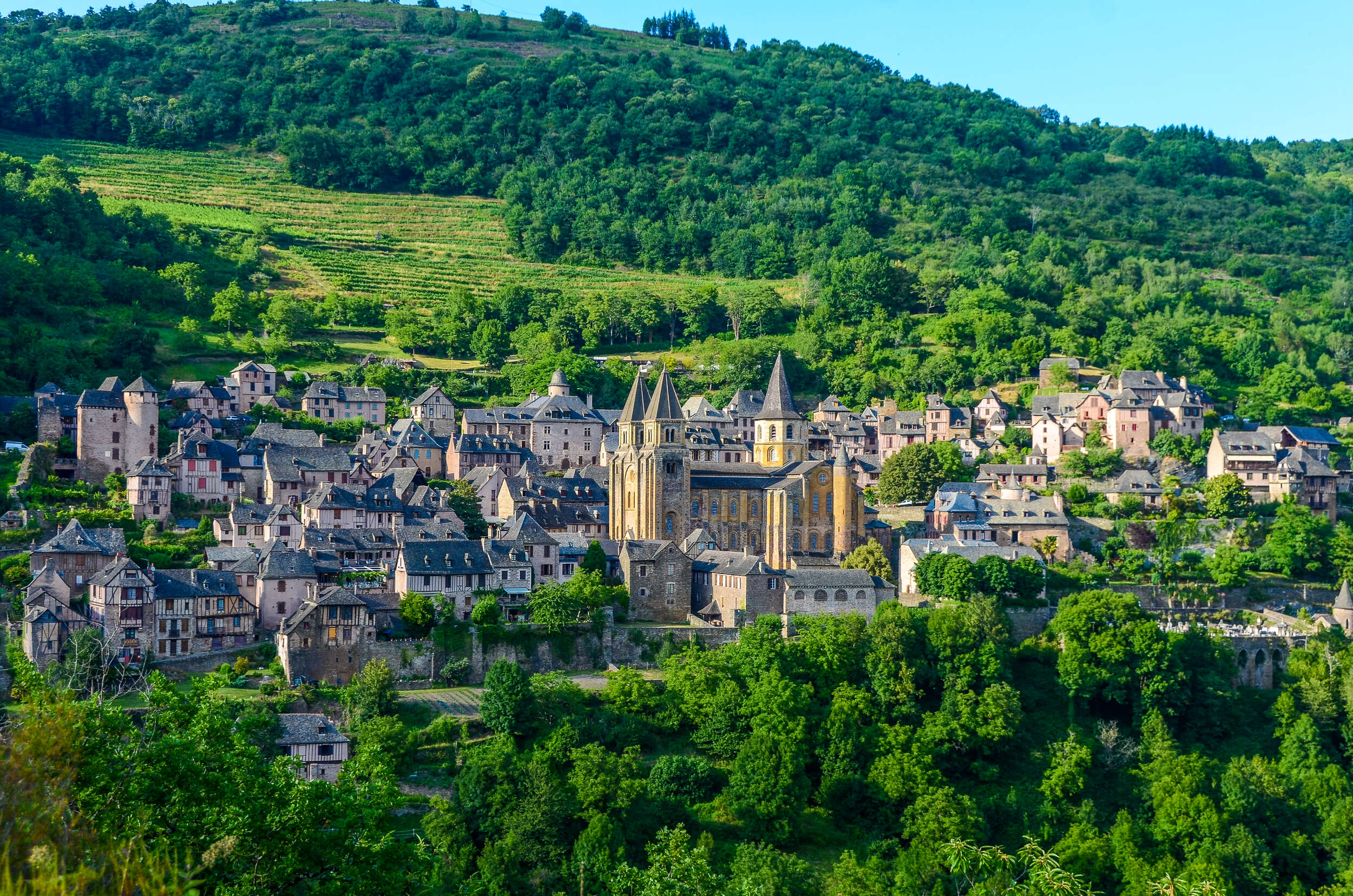 Conques depuis le belvedère du Bancarel-© M. Hennessy - Tourisme Aveyron