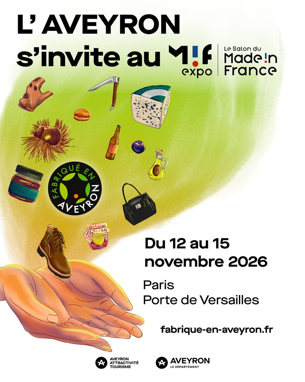 Présence du Fabriqué en Aveyron au Salon du Made in France 2026 - Affiche