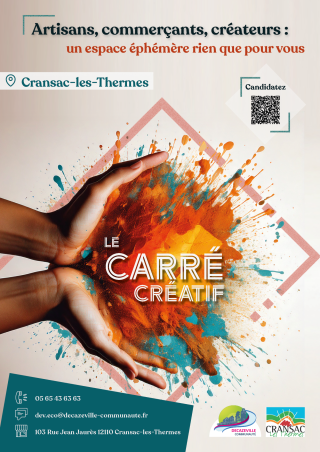 Intégrer la boutique éphémère le Carré Créatif à Cransac-les-Thermes